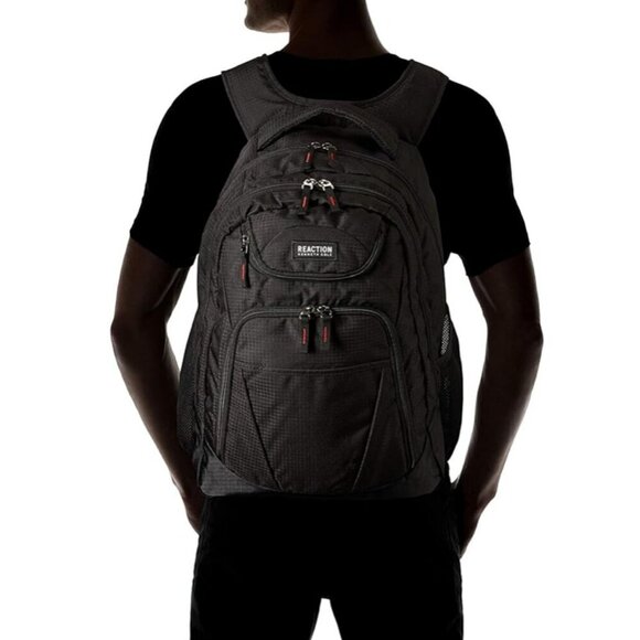 Kenneth Cole Reaction Tribute 17" Double Zipper Laptop Backpack - Picture 1 of 6